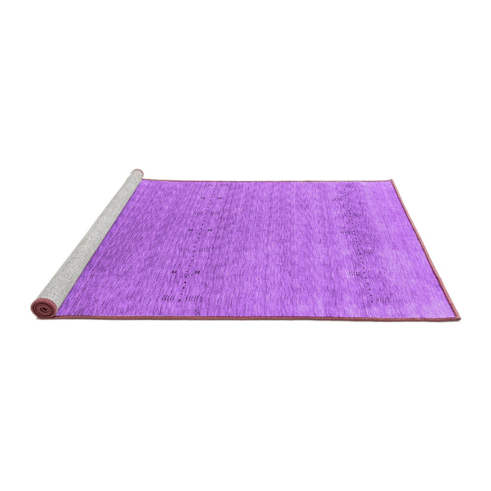 Sideview of Machine Washable Abstract Purple Contemporary Area Rugs, wshcon2380pur