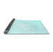 Sideview of Solid Light Blue Modern Rug, con2381lblu