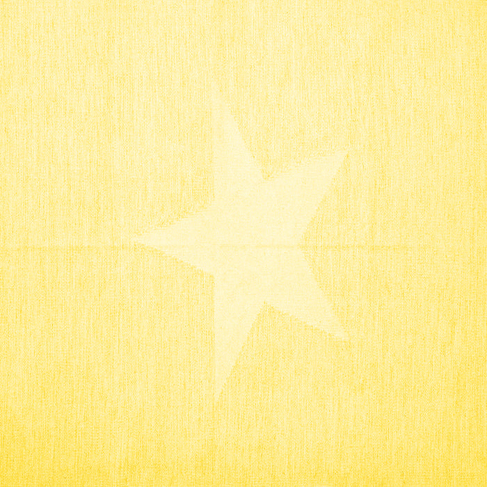 Square Solid Yellow Modern Rug, con2381yw