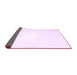 Sideview of Solid Purple Modern Rug, con2381pur