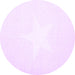 Round Solid Purple Modern Rug, con2381pur