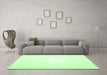 Machine Washable Solid Green Modern Area Rugs in a Living Room,, wshcon2381grn