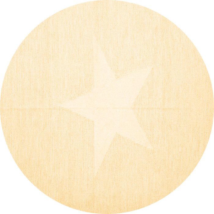 Round Machine Washable Solid Brown Modern Rug, wshcon2381brn