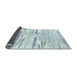 Thickness of Contemporary Cyan Opaque Blue Modern Rug, con2382