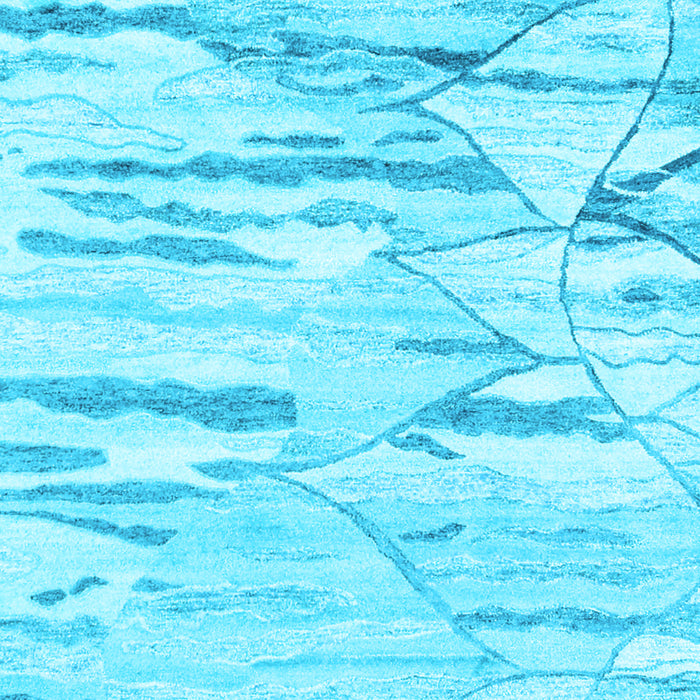 Abstract Light Blue Contemporary Rug, con2382lblu