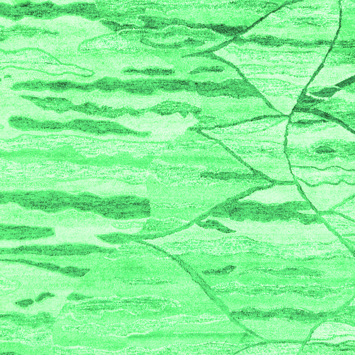 Serging Thickness of Machine Washable Abstract Green Contemporary Area Rugs, wshcon2382grn