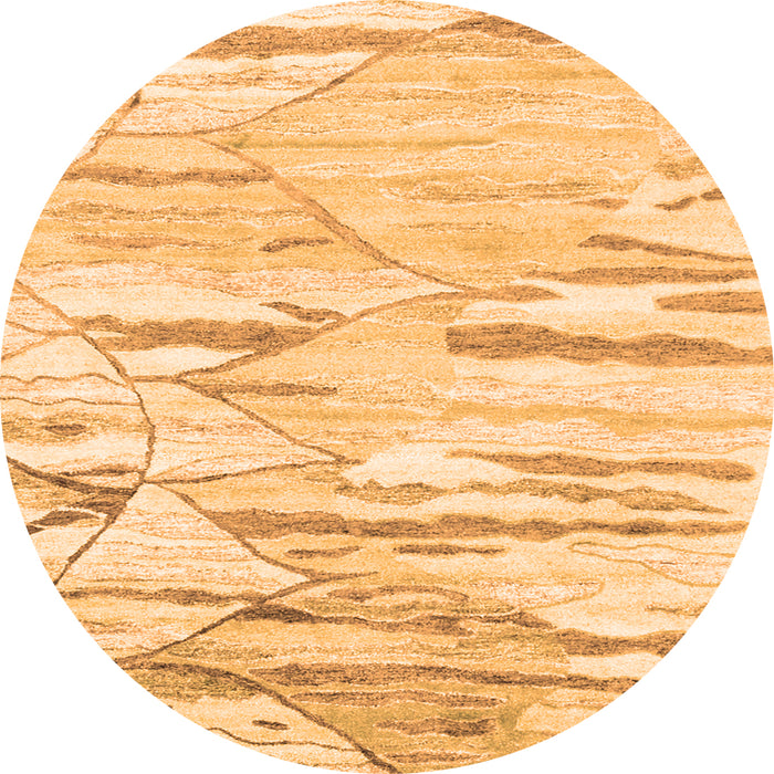 Square Abstract Orange Contemporary Rug, con2382org