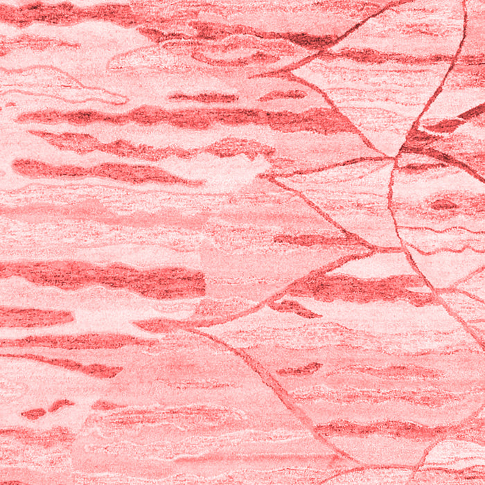 Machine Washable Abstract Red Contemporary Rug, wshcon2382red