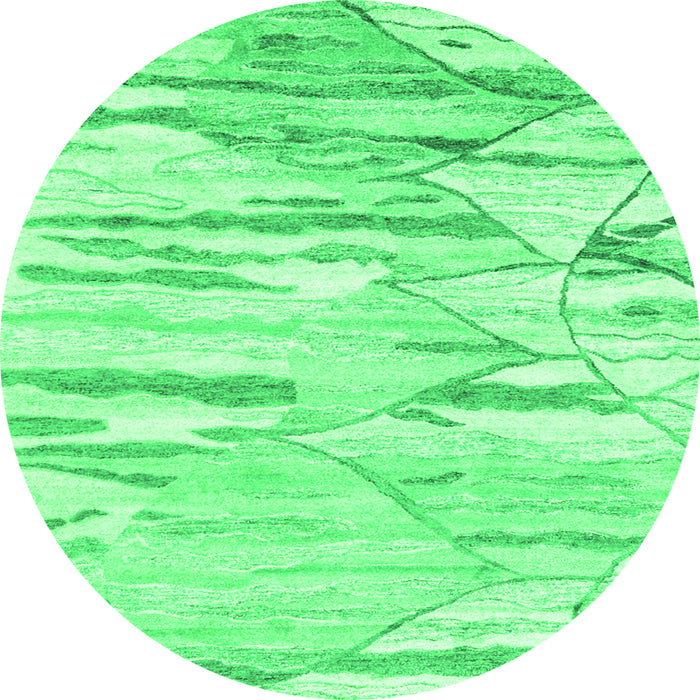 Machine Washable Abstract Green Contemporary Area Rugs, wshcon2382grn