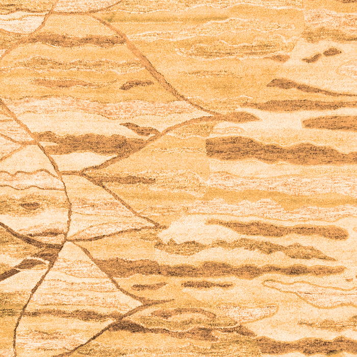 Abstract Orange Contemporary Rug, con2382org