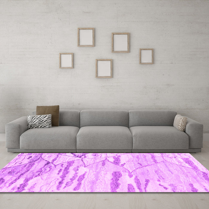 Machine Washable Abstract Pink Contemporary Rug in a Living Room, wshcon2382pnk