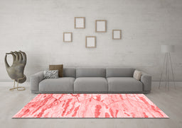 Contemporary Red Washable Rugs