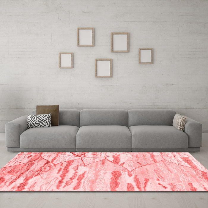 Contemporary Red Washable Rugs