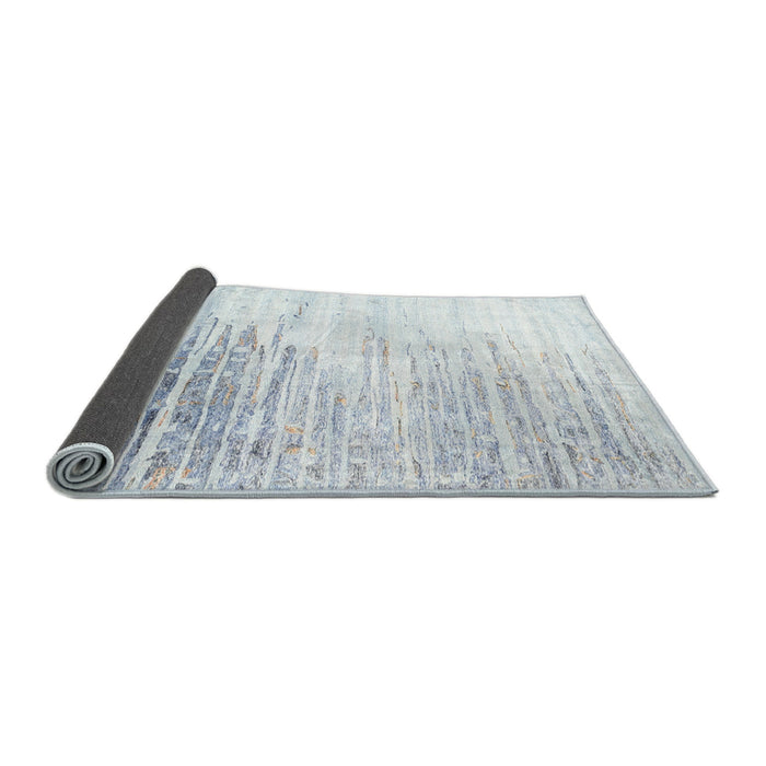 Thickness of Contemporary Light Steel Blue Modern Rug, con2383