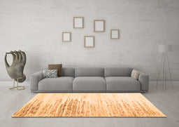 Machine Washable Abstract Orange Contemporary Area Rugs in a Living Room, wshcon2383org