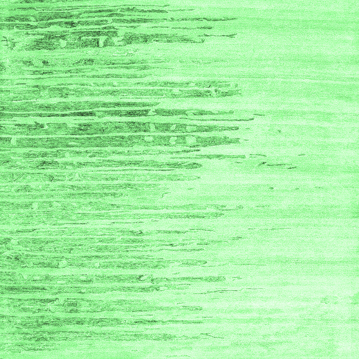 Square Machine Washable Abstract Emerald Green Contemporary Area Rugs, wshcon2383emgrn