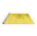 Sideview of Machine Washable Abstract Yellow Contemporary Rug, wshcon2383yw