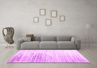 Machine Washable Abstract Pink Contemporary Rug, wshcon2383pnk