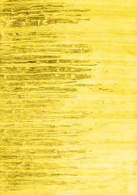 Abstract Yellow Contemporary Rug, con2383yw