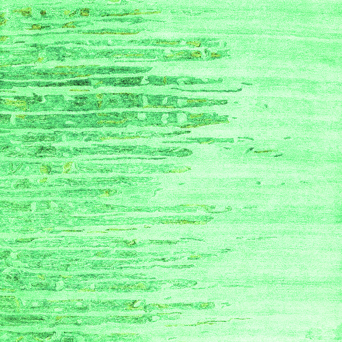 Serging Thickness of Machine Washable Abstract Green Contemporary Area Rugs, wshcon2383grn