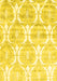 Machine Washable Abstract Yellow Contemporary Rug, wshcon2384yw