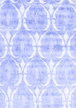 Abstract Blue Contemporary Rug, con2384blu
