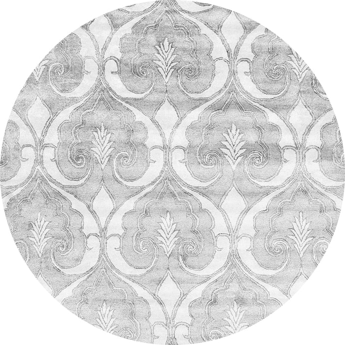 Machine Washable Abstract Gray Contemporary Rug, wshcon2384gry