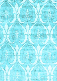 Abstract Light Blue Contemporary Rug, con2384lblu