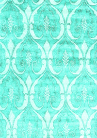 Abstract Turquoise Contemporary Rug, con2384turq