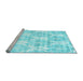 Sideview of Machine Washable Abstract Light Blue Contemporary Rug, wshcon2384lblu