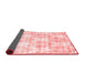 Abstract Red Contemporary Area Rugs