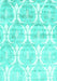 Machine Washable Abstract Turquoise Contemporary Area Rugs, wshcon2384turq