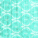 Square Machine Washable Abstract Turquoise Contemporary Area Rugs, wshcon2384turq