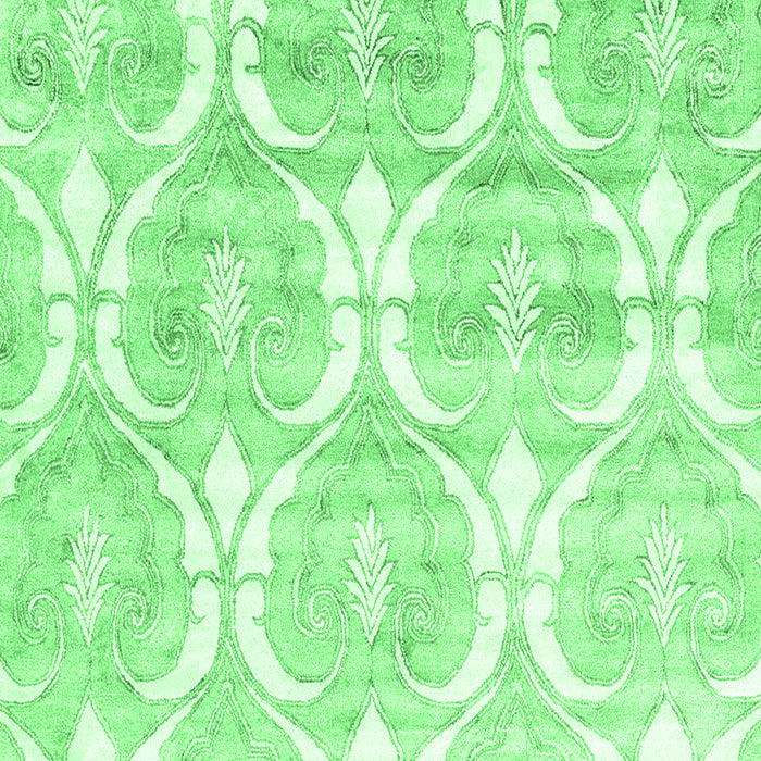 Machine Washable Abstract Emerald Green Contemporary Area Rugs, wshcon2384emgrn