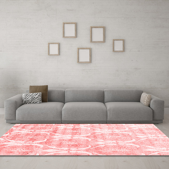 Contemporary Red Washable Rugs