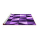 Sideview of Machine Washable Abstract Purple Contemporary Area Rugs, wshcon2385pur