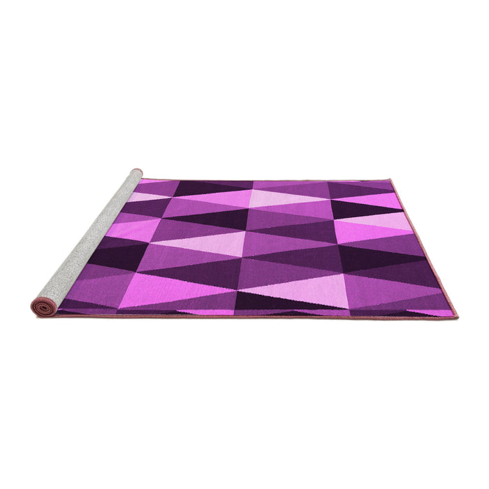 Sideview of Machine Washable Abstract Pink Contemporary Rug, wshcon2385pnk