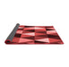 Abstract Red Contemporary Area Rugs