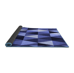 Sideview of Abstract Blue Contemporary Rug, con2385blu