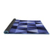 Sideview of Abstract Blue Contemporary Rug, con2385blu