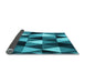 Sideview of Abstract Light Blue Contemporary Rug, con2385lblu