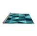 Sideview of Machine Washable Abstract Light Blue Contemporary Rug, wshcon2385lblu