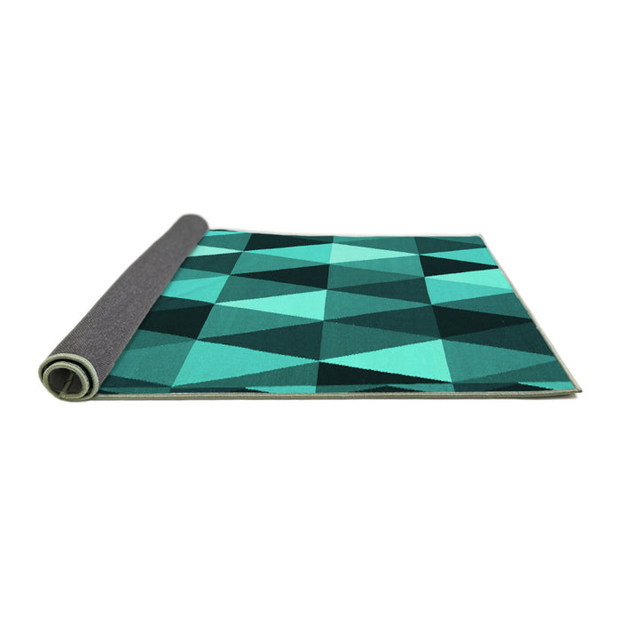 Sideview of Abstract Turquoise Contemporary Rug, con2385turq