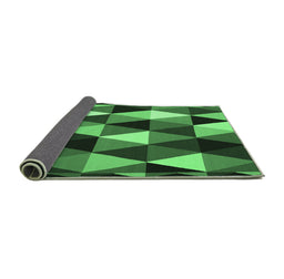 Sideview of Abstract Emerald Green Contemporary Rug, con2385emgrn