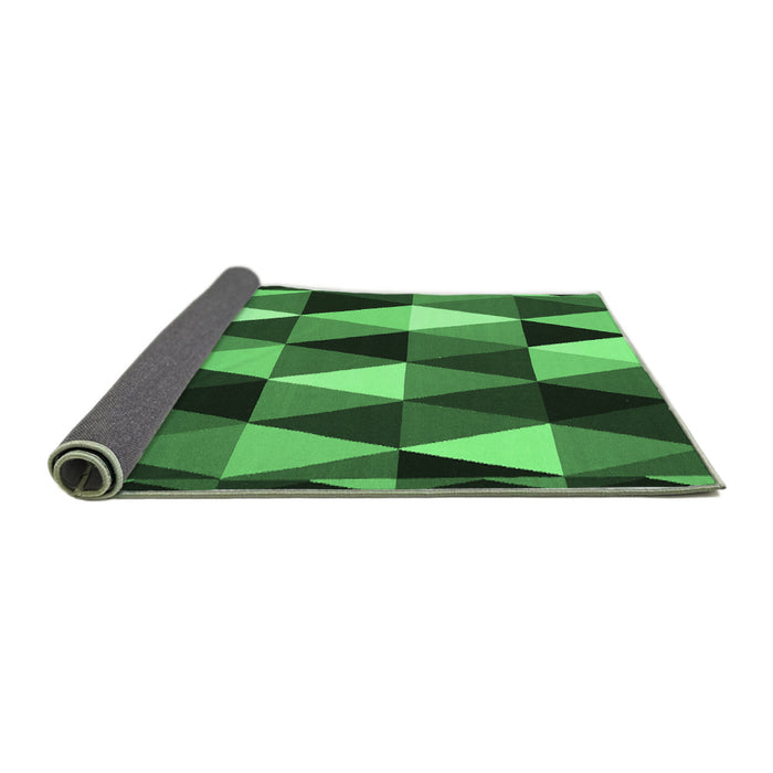 Sideview of Abstract Emerald Green Contemporary Rug, con2385emgrn