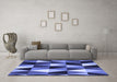 Machine Washable Abstract Blue Contemporary Rug in a Living Room, wshcon2385blu