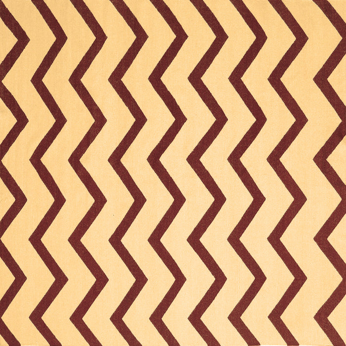 Square Abstract Brown Contemporary Rug, con2386brn