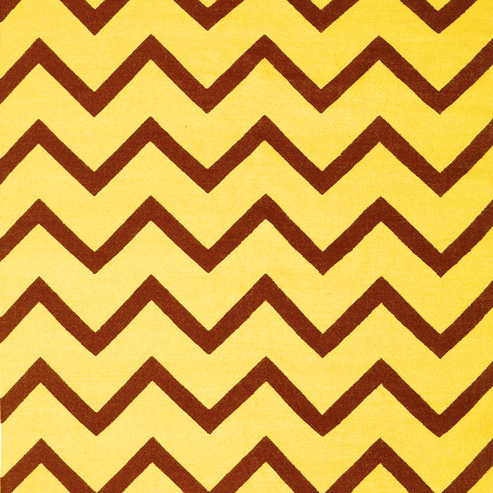 Abstract Yellow Contemporary Rug, con2386yw