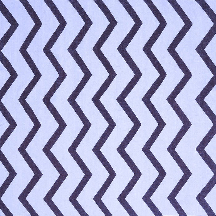 Square Abstract Blue Contemporary Rug, con2386blu