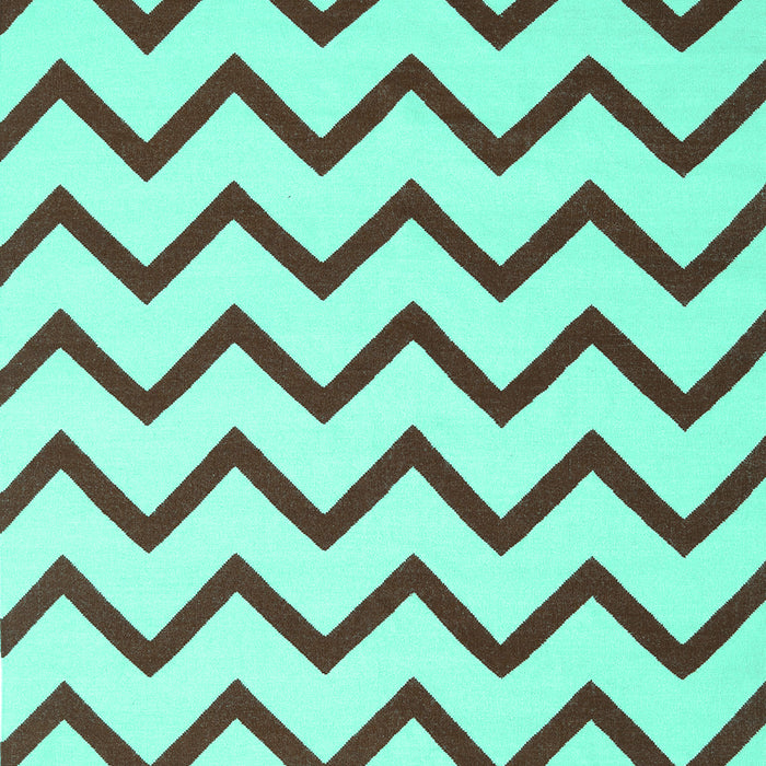 Abstract Turquoise Contemporary Rug, con2386turq